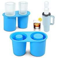 Ice Cube Tray for 30-40 oz Tumbler Cup, Silicone Ice Cube Molds With Lid for Chilling Cocktails, Whiskey, Drinks, Coffee, Easy Fill and Release Ice Maker Lightinthebox