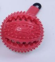 For Pet Ball Shaped Molar Dog Chew Toy - Red