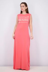 Womens Graphic Print Sleeveless Dress  Pink