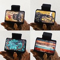 Western Hair Claw Clips Large Hairpins for Women Wood Printed Scottish Long Thick Hair Neutral Colors Appreciation Gifts Idea Teacher Nurse Mom Friends Teens Lightinthebox - thumbnail