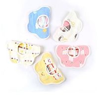 1pcs Baby Unisex Basic Cartoon Print Cotton Baby Bibs Blue  Yellow  Blushing Pink One-Size Lightinthebox - thumbnail