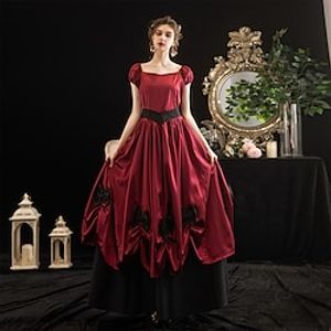 Gothic Victorian Vintage Inspired Medieval Dress Party Costume Prom Dress Princess Shakespeare Women's Cosplay Costume Ball Gown Christmas Party Evening Party Masquerade Dress miniinthebox