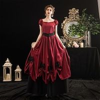 Gothic Victorian Vintage Inspired Medieval Dress Party Costume Prom Dress Princess Shakespeare Women's Cosplay Costume Ball Gown Christmas Party Evening Party Masquerade Dress miniinthebox - thumbnail