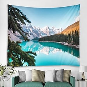 Beautiful Lake Mountain Tree Landscape Tapestry Art Deco Blanket Curtain Hanging Home Bedroom Living Room Decoration Lightinthebox