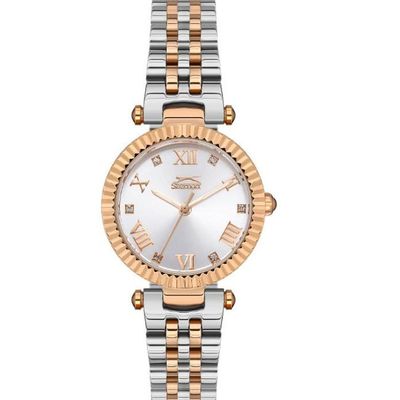 Slazenger Women's 2035 Movement Watch, Analog Display and Metal Strap - SL.9.2140.3.02, Silver