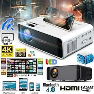 Projector 23000 Lumens 1080P 3D LED 4K Mini WiFi Video Home Theater Cinema HDMI Lightinthebox