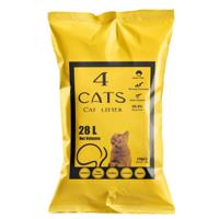 4 Cats Bentonite Clumping Cat Litter - 28L - Lemon