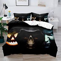 Halloween Decor 3-Piece Duvet Cover Set Hotel Bedding Sets Comforter Cover with Soft Lightweight Thicken Fabric, Include 1 Duvet Cover, 2 Pillowcases for Double/Queen/King(1 Pillowcase for Twin/Single) miniinthebox Halloween Decor 3-Piece Duvet Cover Set Hotel Bedding Sets Comforter Cover with Soft Lightweight Thicken Fabric, Include 1 Duvet Cover, 2 Pillowcases for Double/Queen/King(1 Pillowcase for Twin/Single) miniinthebox