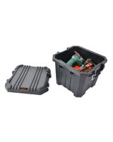 Tactix 30L Heavy Duty Storage Box 40.8 x 38.3 x 32.5 cm Black