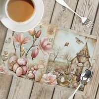 Happy Easter Waterproof Oil Proof and Insulated Household Dining Table Mats Restaurant Western Style Dining Mats Lightinthebox