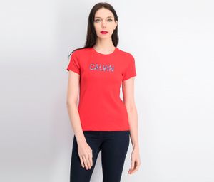 Womens Logo Print Tee  Red