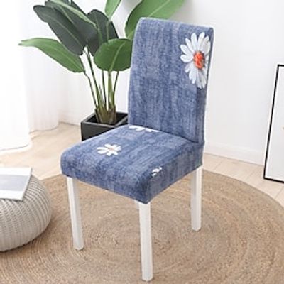 Dining Chair Cover Stretch Chair Seat Slipcover Suede Water Repellent Soft Plain Solid Color Durable Washable Furniture Protector For Dining Room Party miniinthebox