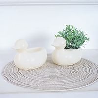 Duck Flower Pot Flower Planter Animal Vase Gardening Flowerpot Planting Pot Cute Flower Pots Planter Pots Balcony Flowerpot Doll Ceramics White Desktop Lightinthebox - thumbnail