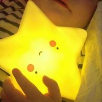 Creative Kawaii Sun Star Shape LED Night Light Novel Children Bedroom Decorative Lamp