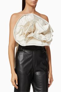Cartagena De Indias Cotton Cropped Top