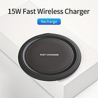 Desktop Round Wireless Charger Wireless Charging Pad Compatible With Android Phones And IPhones Lightinthebox - thumbnail