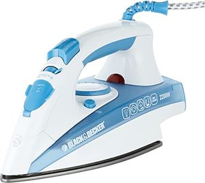 Black+Decker Steam Iron With Non-Stick Soleplate, 2200W, Blue, X2000-B5