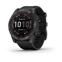 Garmin Fenix 7X Sapphire Solar 51Mm Carbon Grey DLC Titanium with Black Band Smartwatch