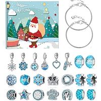 Christmas Advent Calendar 2023 Xmas Gift  Countdown Bracelets Making Kit 24 Days Christmas Gift DIY Charm Beads and Bracelets for Girls Women Kids miniinthebox - thumbnail