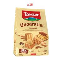 Loacker Quadratini Tiramisu Wafers 18 X 220Gms (UAE Delivery Only)