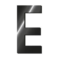 Legami My Initial - Adhesive Metal Letter - E