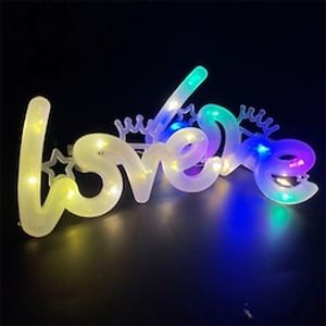 LOVE LED Night Light 10pcs 4pcs 1pcs 520 Love Shape Confession Valentine's Proposal Wedding Party Cake Lamp Decoration Lightinthebox