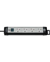 Brennenstuhl Premium Extension Socket 4 Fold 1.8 Metre Black & Grey