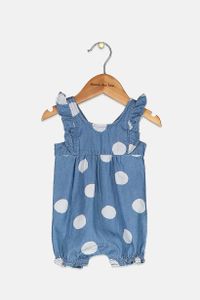 Baby Girls Sleeveless Romper  Blue