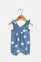 Baby Girls Sleeveless Romper  Blue - thumbnail
