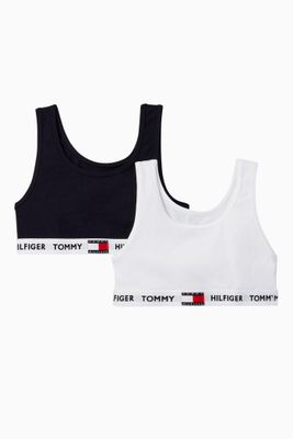 Logo Cotton Sports Bra, Set of 2