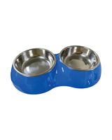 Nutrapet Double Dinner Bowl Small Blue