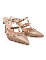 Rockstud Stiletto Mules - Skin - thumbnail