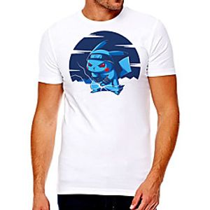 Men's Unisex Tee T shirt Hot Stamping Anime Graphic Prints Plus Size Print Short Sleeve Casual Tops Cotton Basic Fashion Designer Big and Tall White miniinthebox