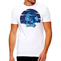 Men's Unisex Tee T shirt Hot Stamping Anime Graphic Prints Plus Size Print Short Sleeve Casual Tops Cotton Basic Fashion Designer Big and Tall White miniinthebox - thumbnail
