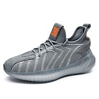 Men's Trainers Athletic Shoes Sporty Athletic Running Shoes Basketball Shoes Tissage Volant Breathable Non-slipping Shock Absorbing Booties / Ankle Boots White Black Gray Spring Summer miniinthebox - thumbnail