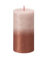 Bolsius Sunset Medium Rustic Pillar Candle, Misty Pink & Amber Medium - thumbnail