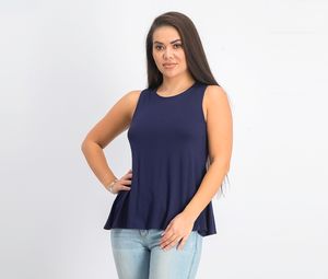 Womens Plain Tank Top  Navy