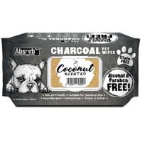 Absolute Pet Absorb Plus Charcoal Pet Wipes Coconut 80 Sheets