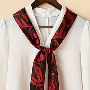 Women's Square Scarf Casual Red Scarf Print / Vintage / Going out / Polyester miniinthebox
