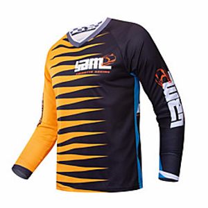 CAWANFLY Men's Long Sleeve Cycling Jersey Dirt Bike Jersey Winter Black  Orange Novelty Funny Bike Tee Tshirt Jersey Compression Socks Mountain Bike MTB Road Bike Cycling Breathable Sports Clothing Lightinthebox