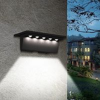 Solar Wall Light Outdoor Waterproof Step Lights Fence Garden Stair Decoration Solar Landscape Lamp miniinthebox - thumbnail