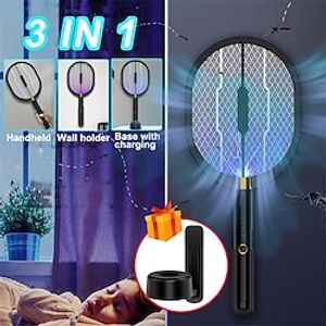 Electric Mosquito Racket Portable Lightweight Creative Electric USB Mosquito Killer Lamp Fly Swatter Trap for Home Lightinthebox