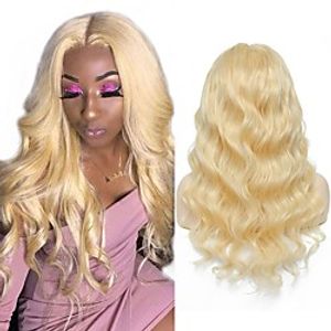 180% 44 Lace 613 Blonde Body Wave Lace Front Wig Human Hair Pre Plucked 30 Inch Blonde Lace Front Wig Human Hair  Blonde Lace Front Wig with Baby Hair for Black Women Body Wave Wig Lightinthebox