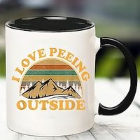 I Love Peeing Outside Coffee Mug - Funny Coffee Cup or Water Cup: Perfect Gift for Friends, Brothers, and Best Friends - Ideal Birthday or Holiday Gift - 1pc Lightinthebox