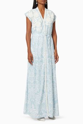 Majorca Engraved Rose Embellished Kaftan Majorca Engraved Rose Embellished Kaftan
