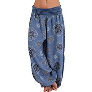 Women's Plus Size Pants Full Length Print Floral Graphic Sporty Casual Fall Summer Large Size XL XXL 3XL 4XL 5XL Blue Yellow Dark Green  Chinos Lightinthebox