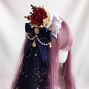 Origional Lolita Hair Accessories Handmade White Snow Ji Flower Pill Small Object Bride Side Clip Dress Veil Anime Accessories Lightinthebox