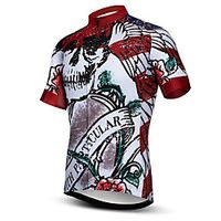 21Grams Men's Short Sleeve Cycling Jersey Summer Spandex Polyester Red Sugar Skull Skull Bike Jersey Top Mountain Bike MTB Road Bike Cycling Quick Dry Moisture Wicking Breathable Sports Clothing Lightinthebox - thumbnail