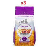 SWheat Scoop Fresh Linen Fresh Clean Scent Wheat Clumping Cat Litter- 5.44Kg (Pack of 3)