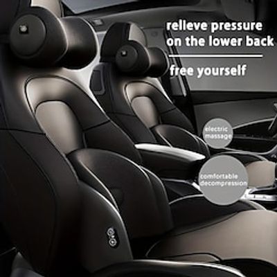 Car Waist Cushion Car Waist Cushion Seat Back Cushion Electric Massage Memory Cotton Waist Support Headrest Lumbar Support Lightinthebox
